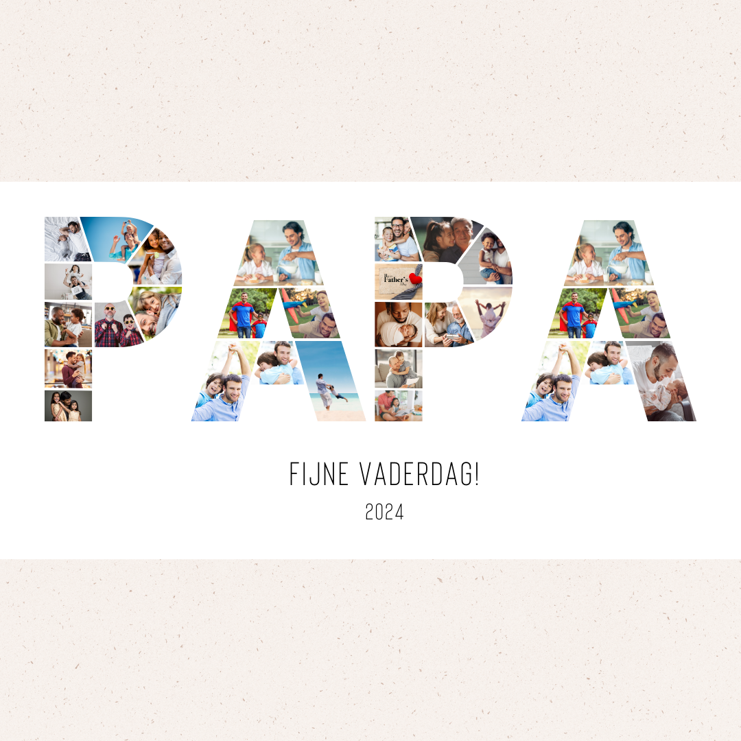 Vaderdag Fotocollage A4 Print