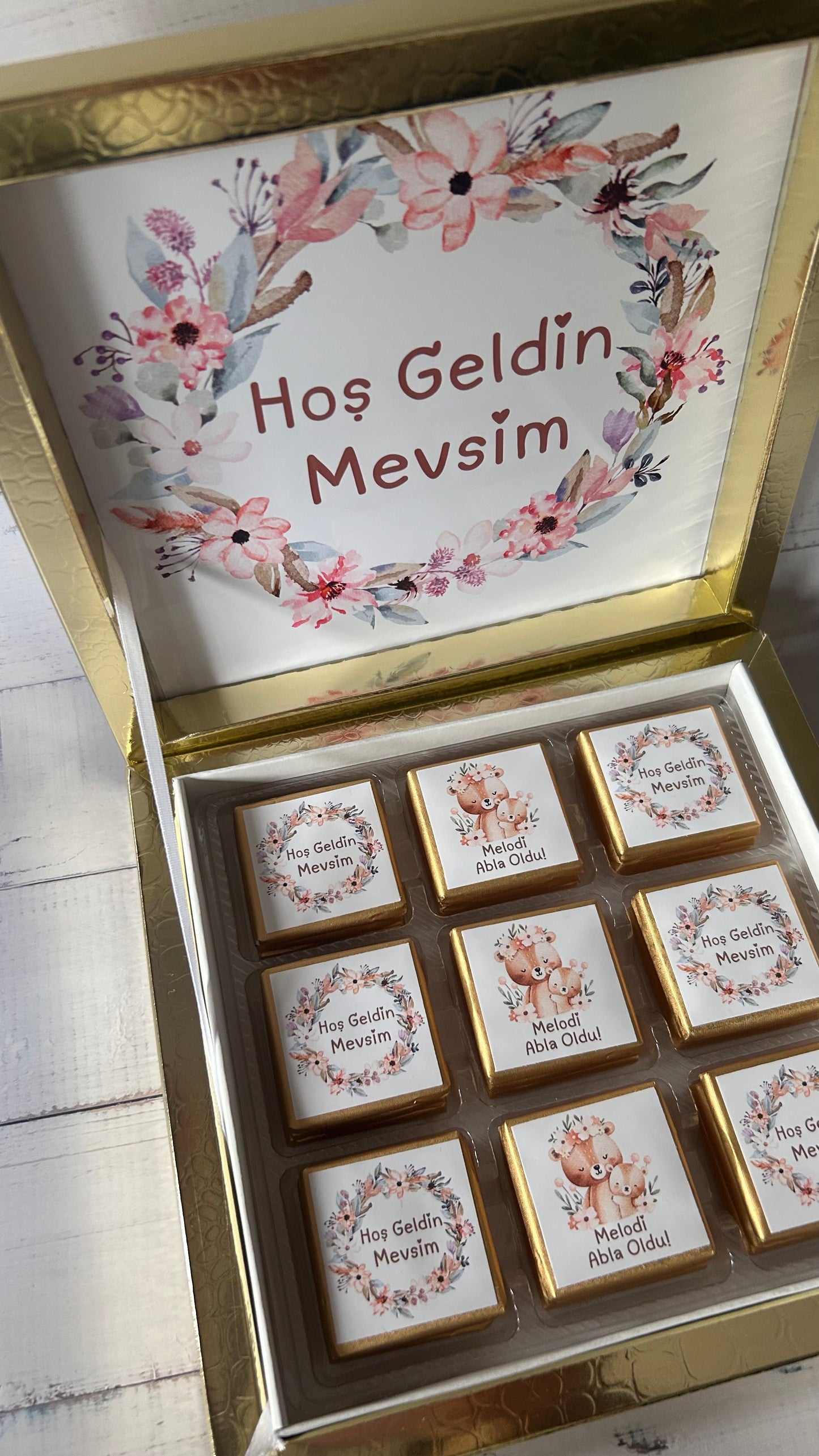 Custom Newborn Chocolate Box: Sisters Edition