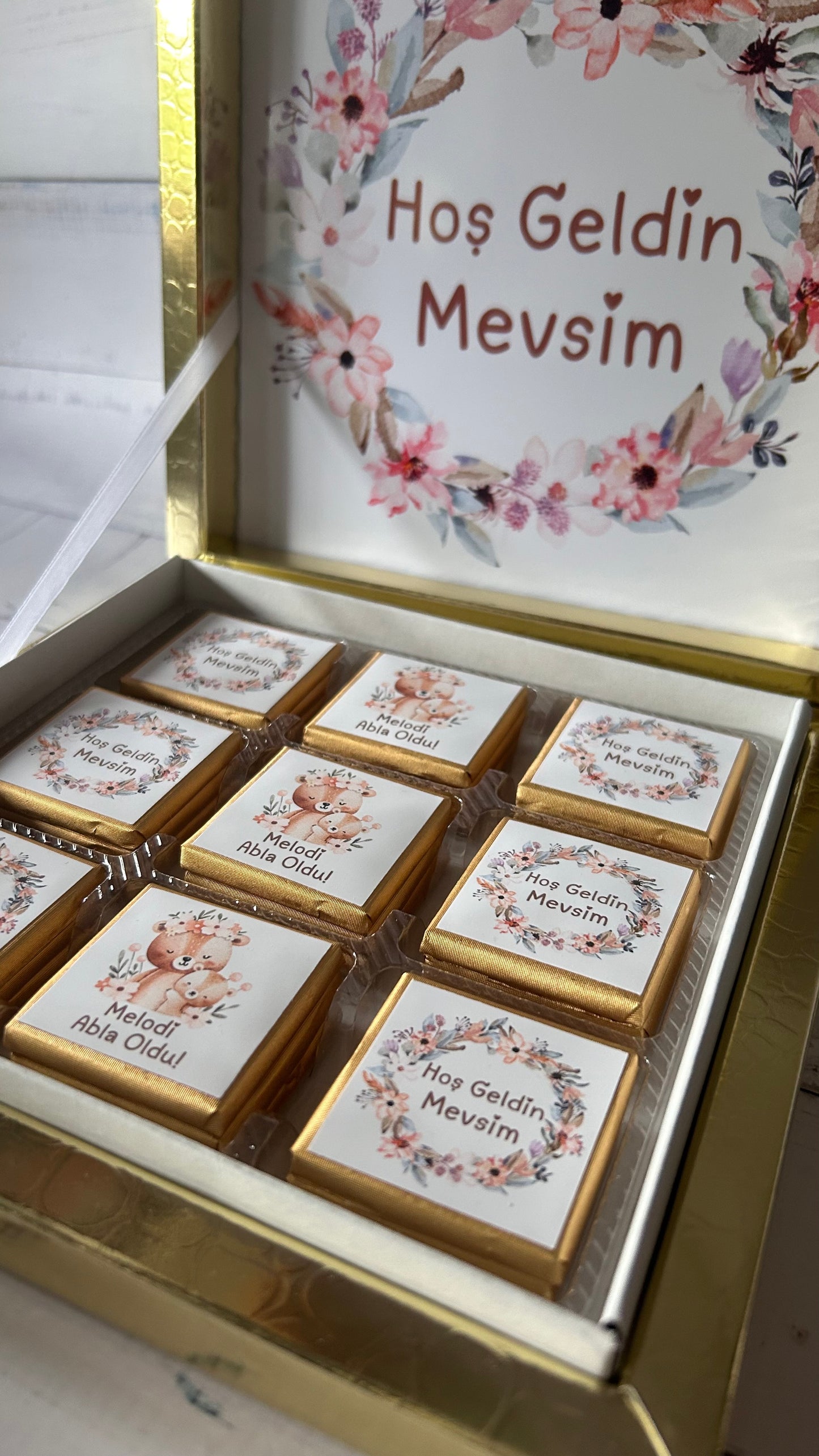 Custom Newborn Chocolate Box: Sisters Edition