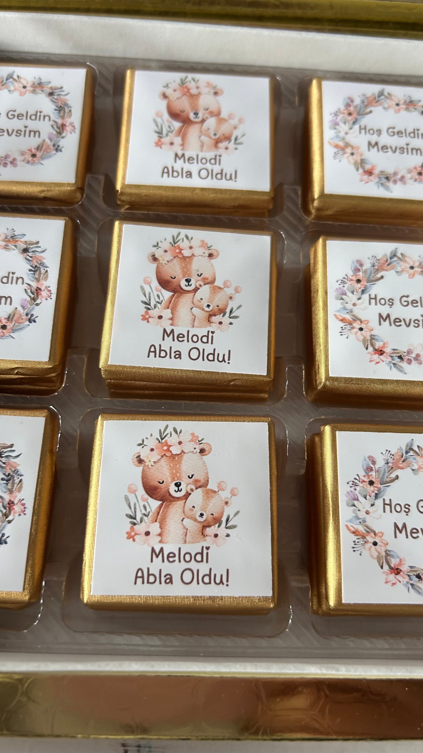 Custom Newborn Chocolate Box: Sisters Edition