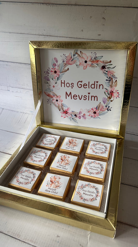 Custom Newborn Chocolate Box: Sisters Edition