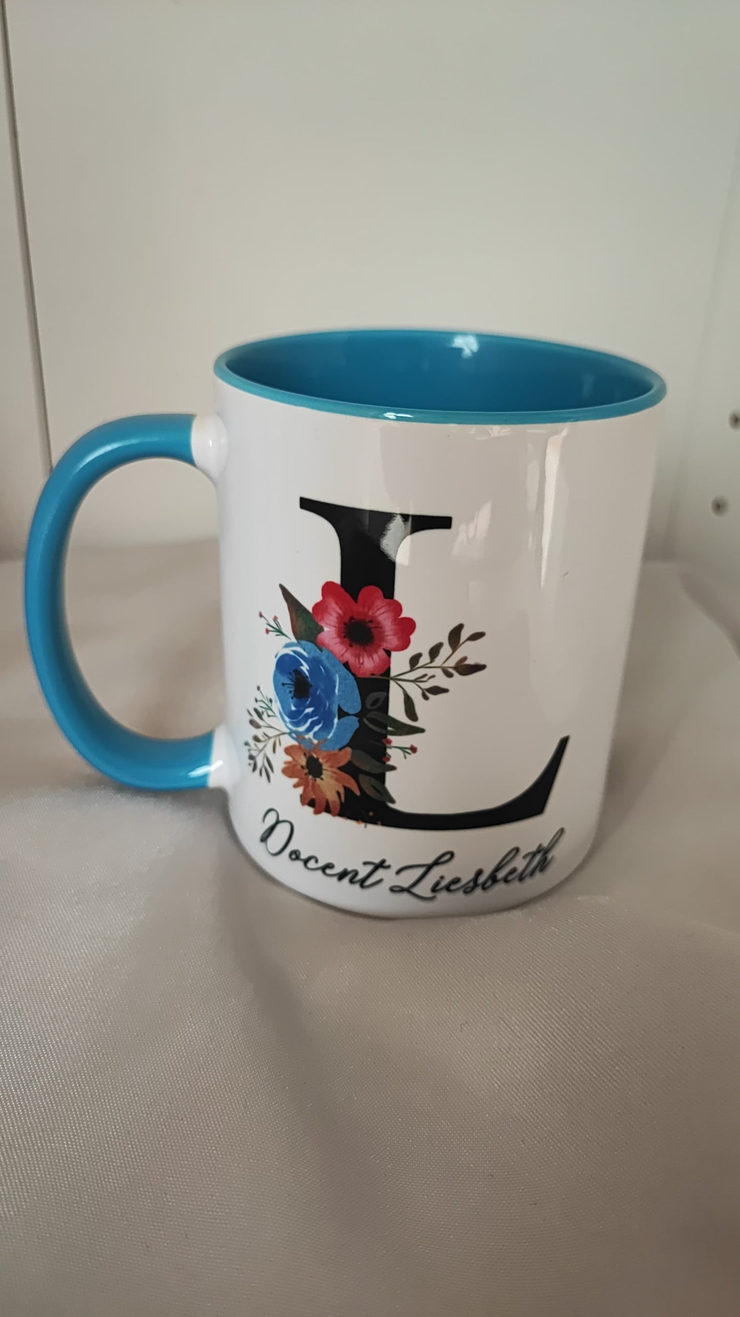Gepersonaliseerde mok voor leraren