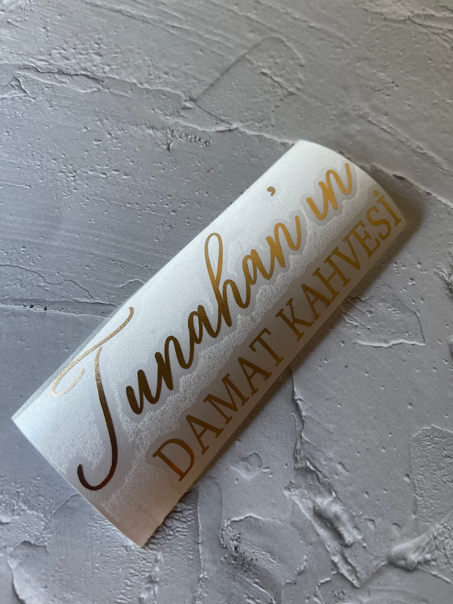 Damat Kahvesi-sticker, aangepaste sticker voor verlovingsceremonie