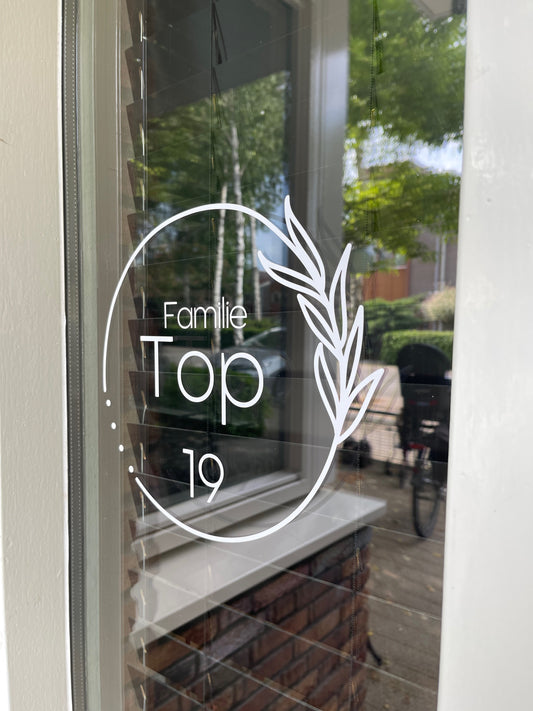 Voordeursticker met huisnummer