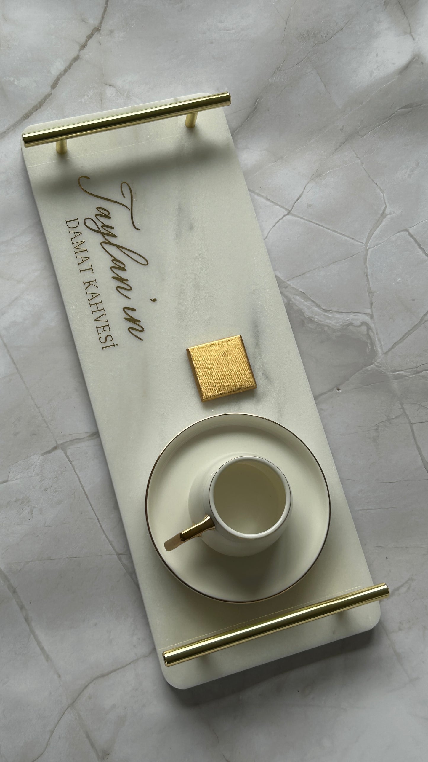 Op maat gemaakte marmeren mokka-lade