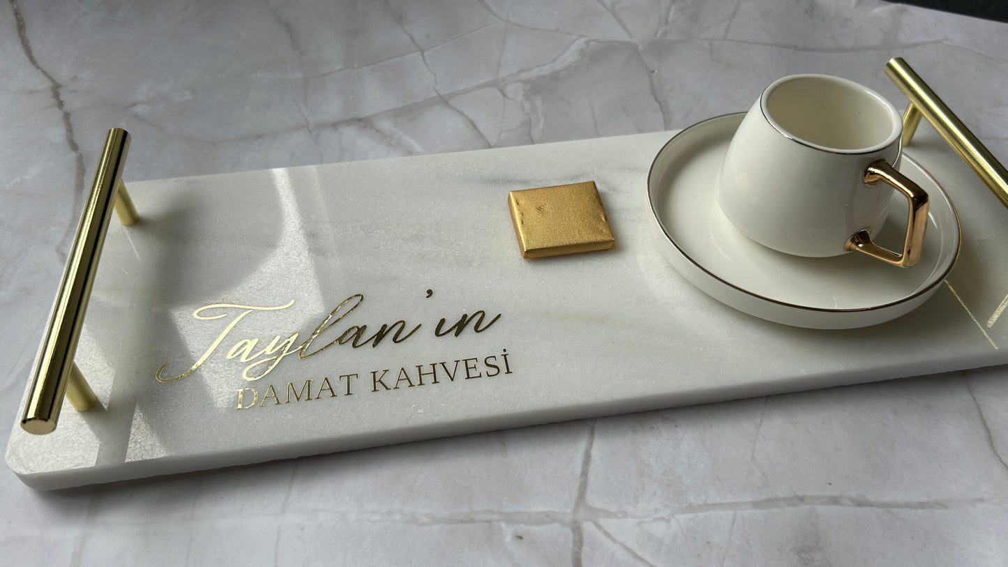 Op maat gemaakte marmeren mokka-lade