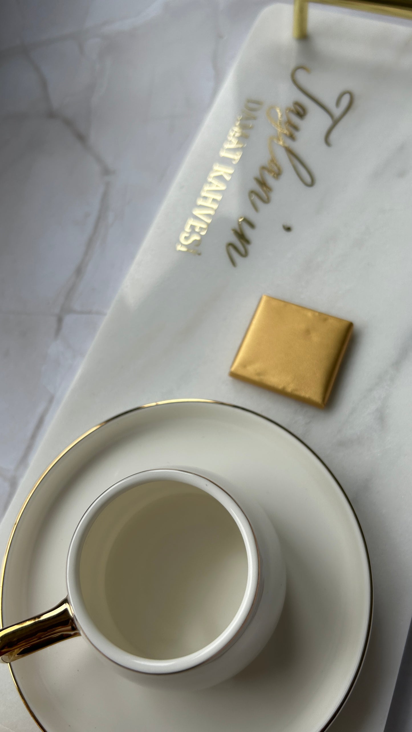 Op maat gemaakte marmeren mokka-lade