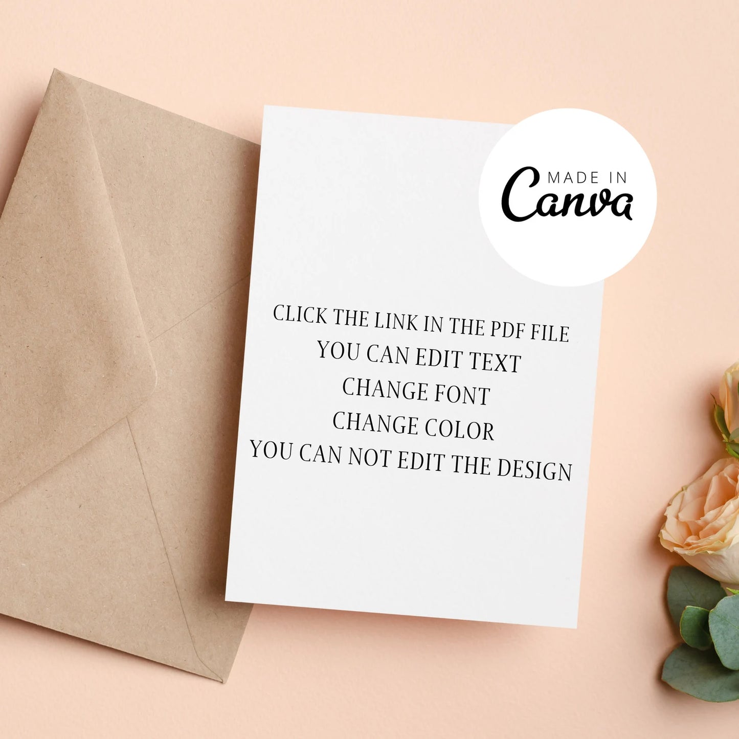 Digital Henna Night Invitation, Floral Design, Editable in Canva, Two Sizes: A6 and Mobile Phone