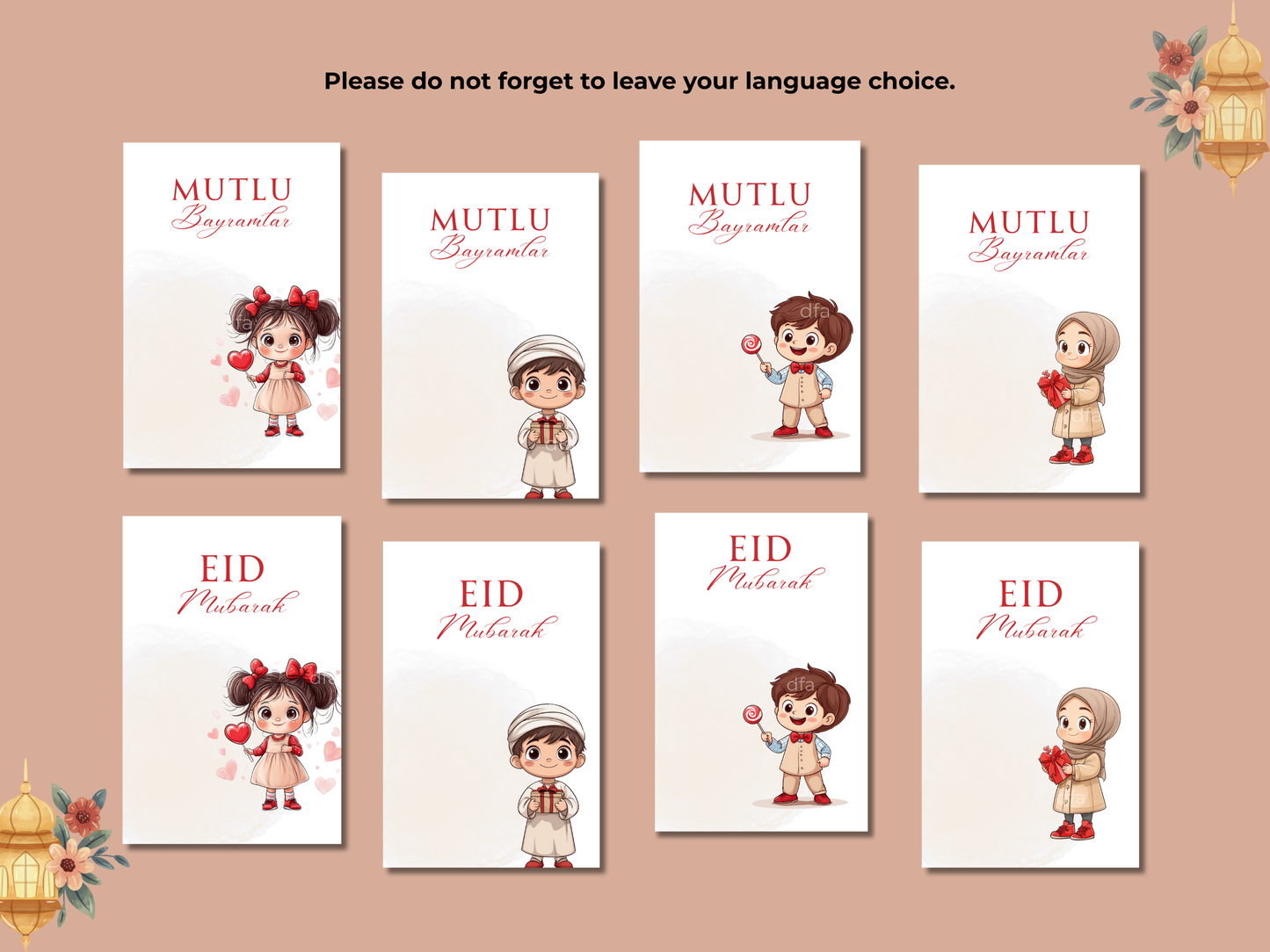 Islamic Eidi Cash Holder Card - Ramadan Eid Gift Children