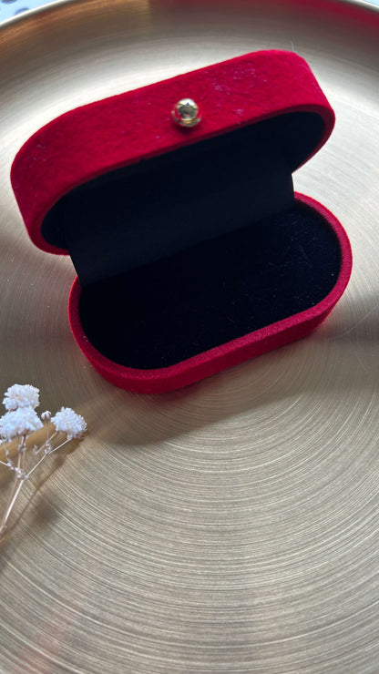 Custom Velvet Ring Box with Initials