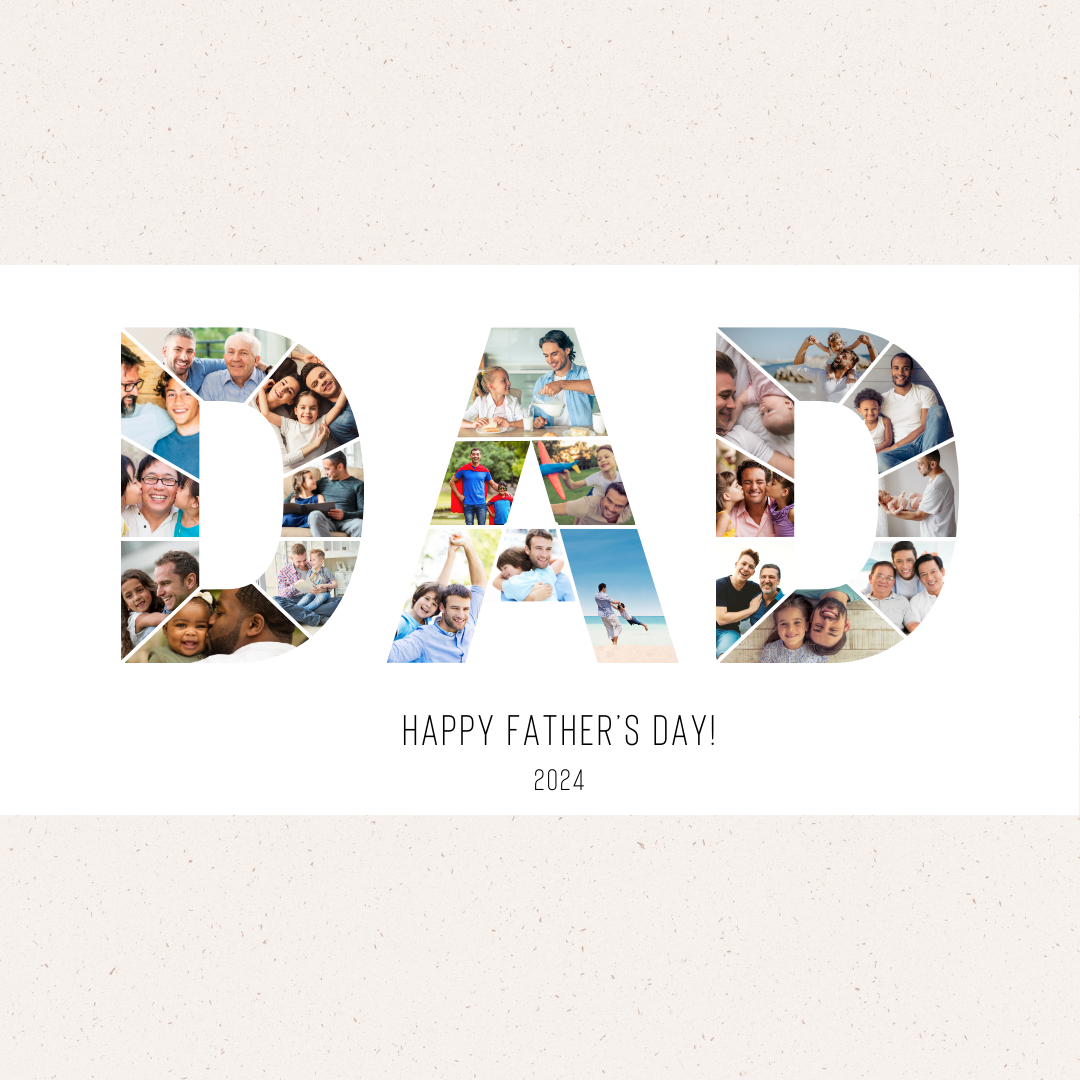 Father's Day Photo Collage A4 Print