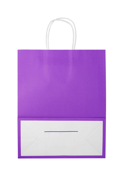 Tasjes effen 50 stuks groot - fuchsia Papier