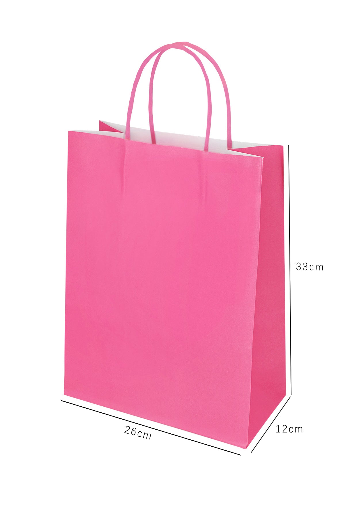 Tasjes effen 50 stuks groot - fuchsia Papier