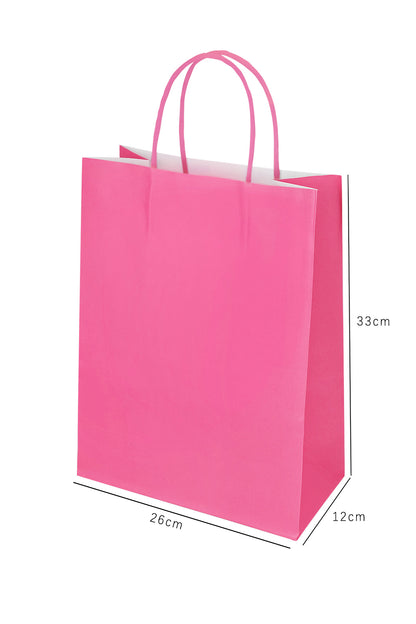 Tasjes effen 50 stuks groot - fuchsia Papier