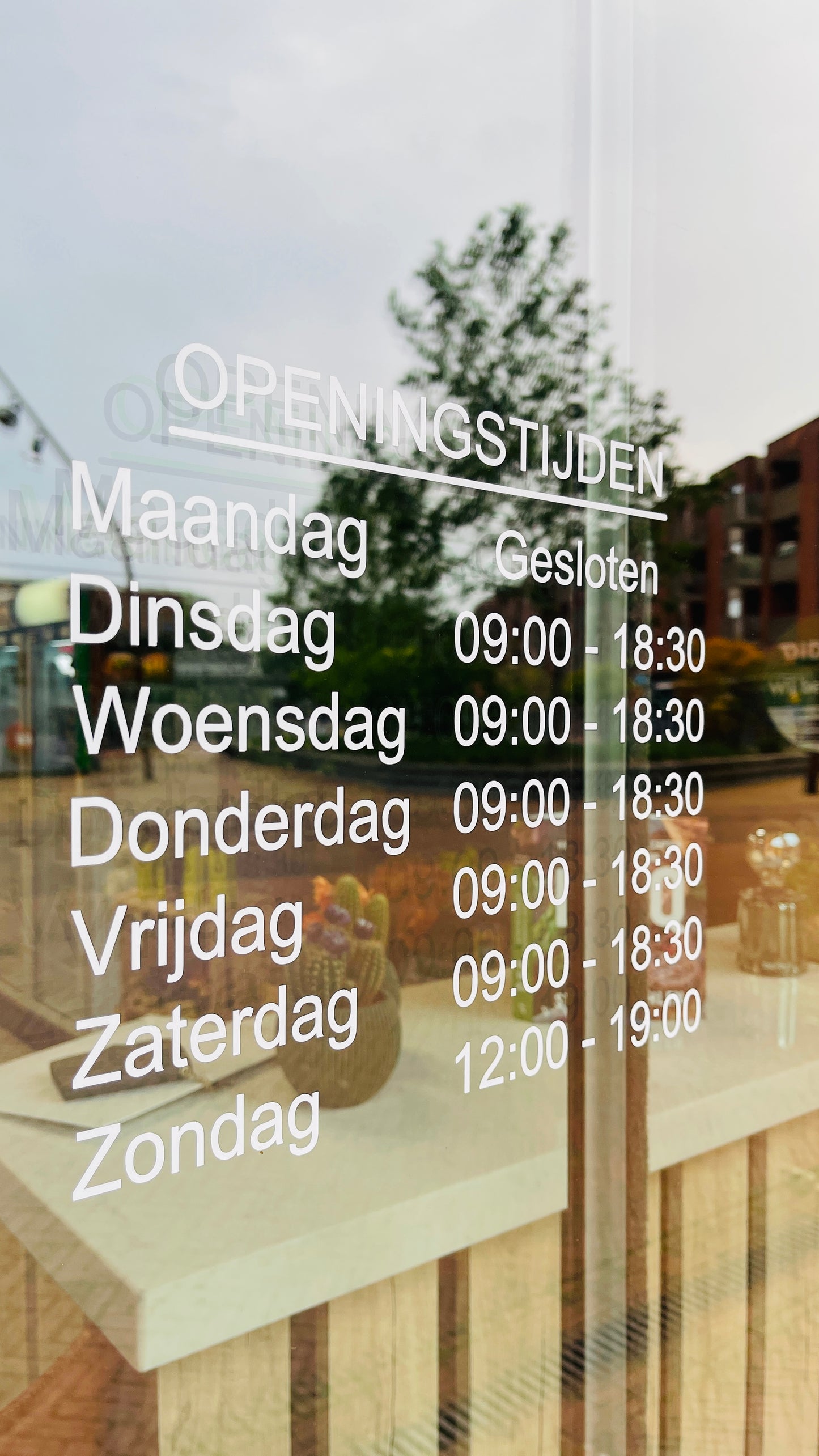 Opening Hours Sticker