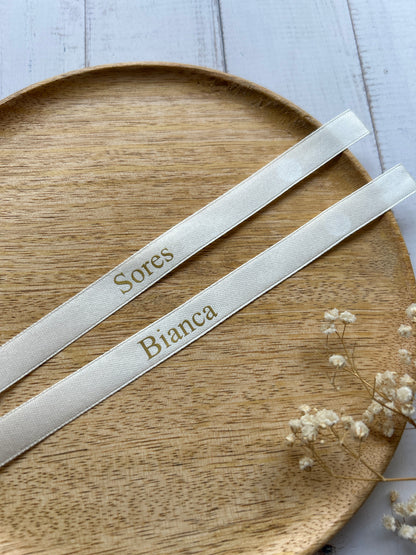 Gepersonaliseerd Verlovingslint met Namen - Luxe Ringlint voor Verloving