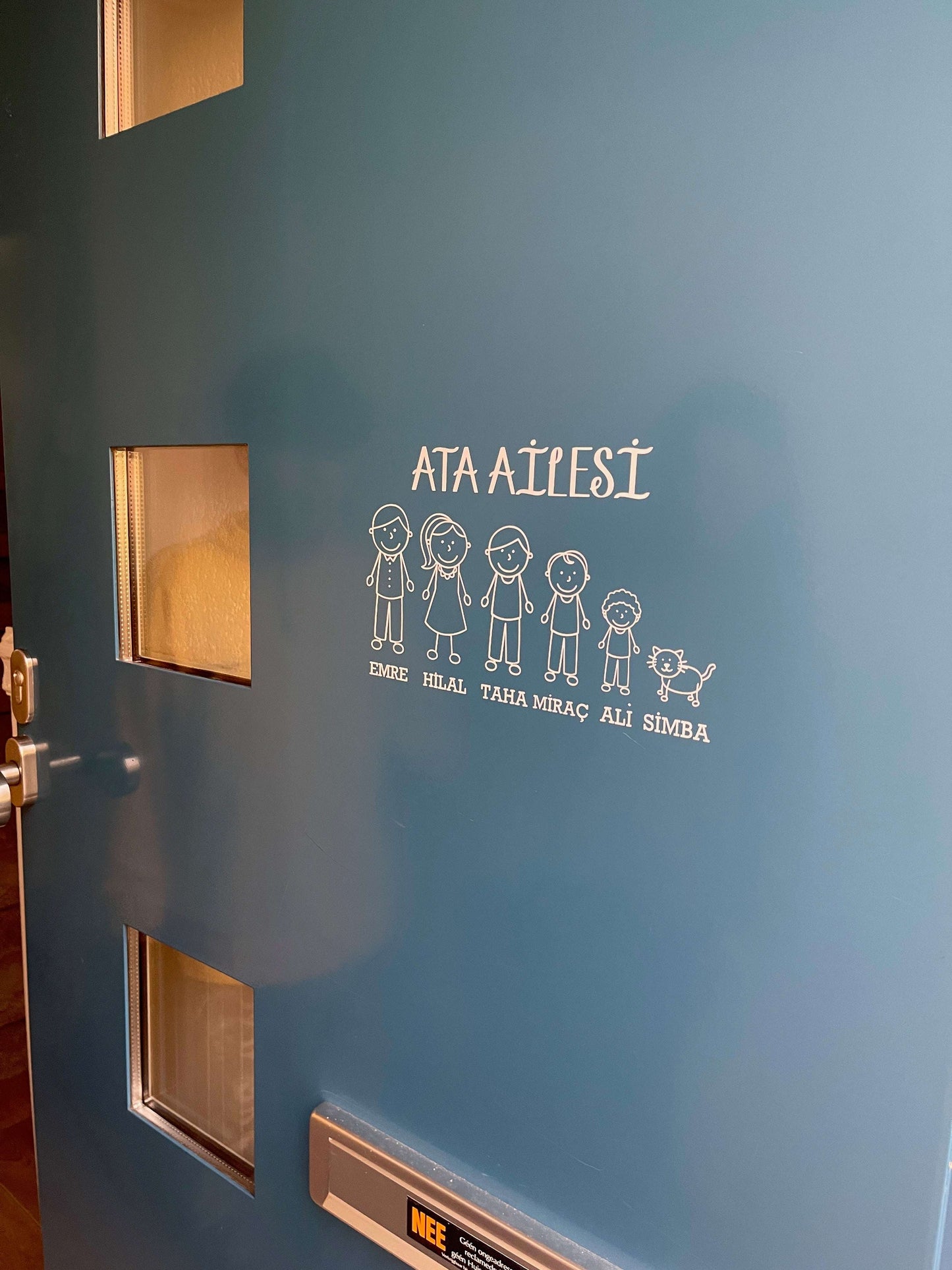 custom family sticker with names and figures