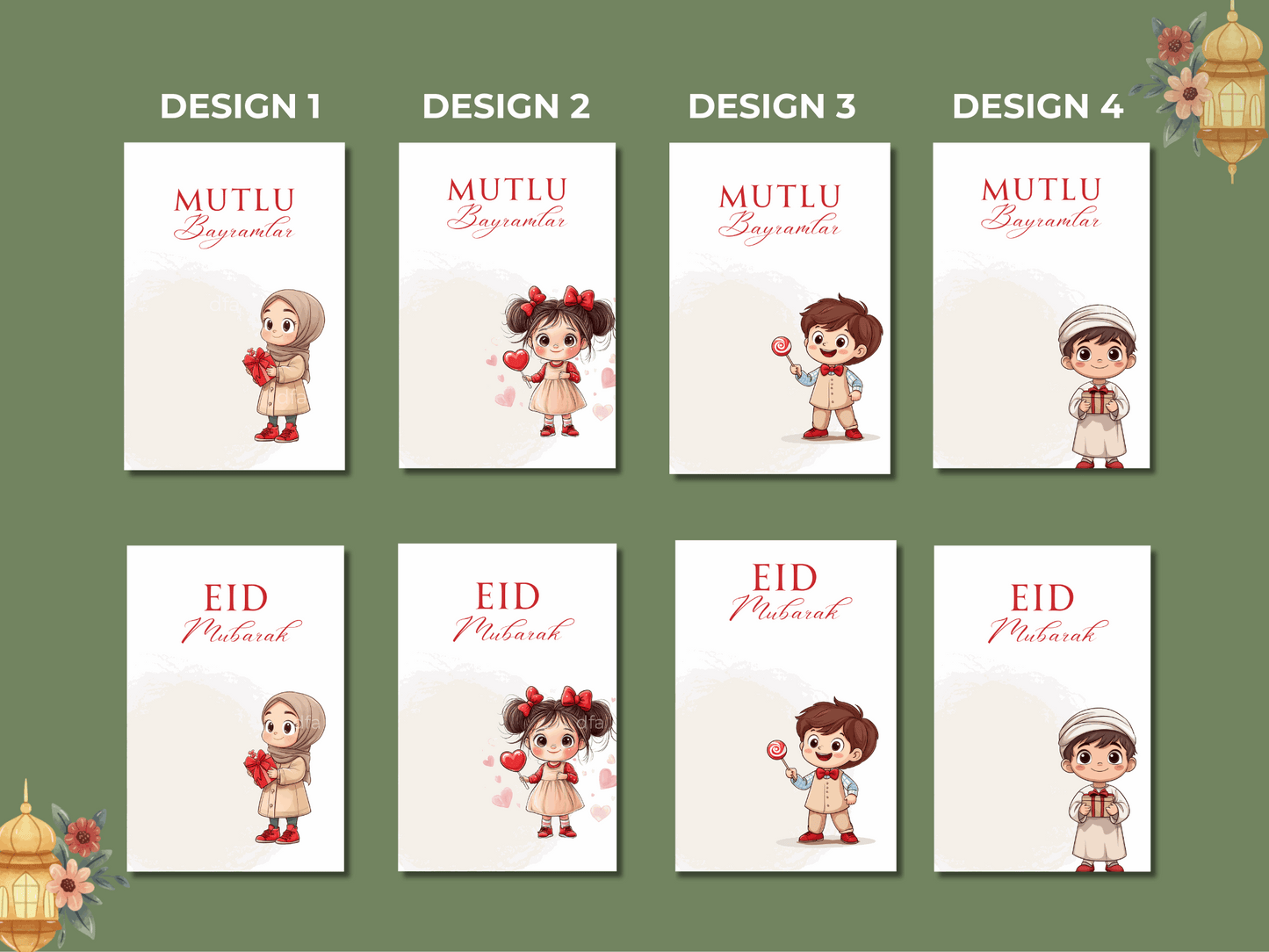 Islamic Eidi Cash Holder Card - Eid Gift Children
