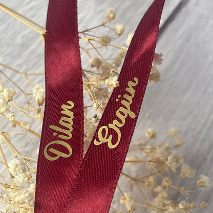 Handmade personalized engagement ribbon Netherlands