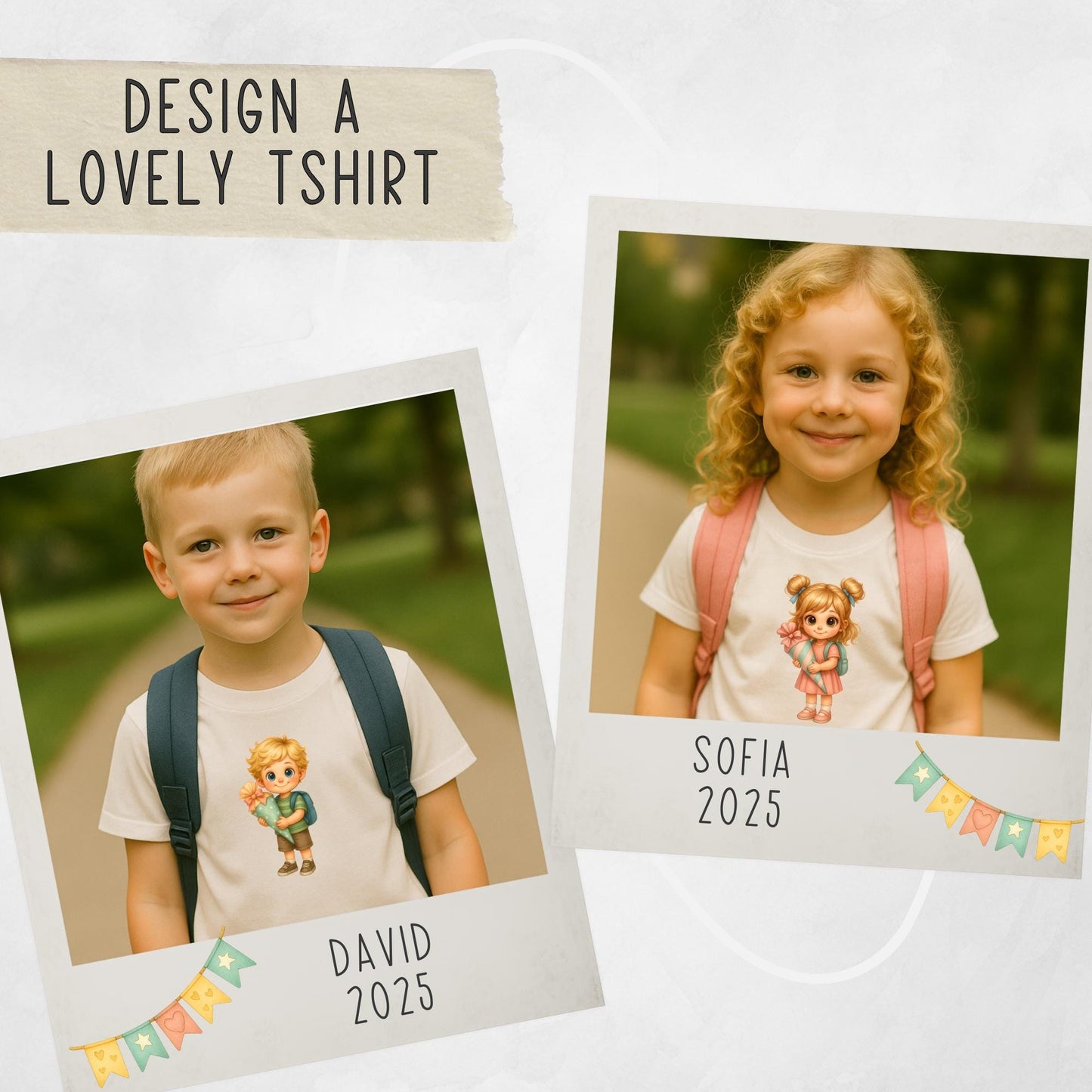 German School Cone Clipart First Day of School PNG Set (300 DPI)