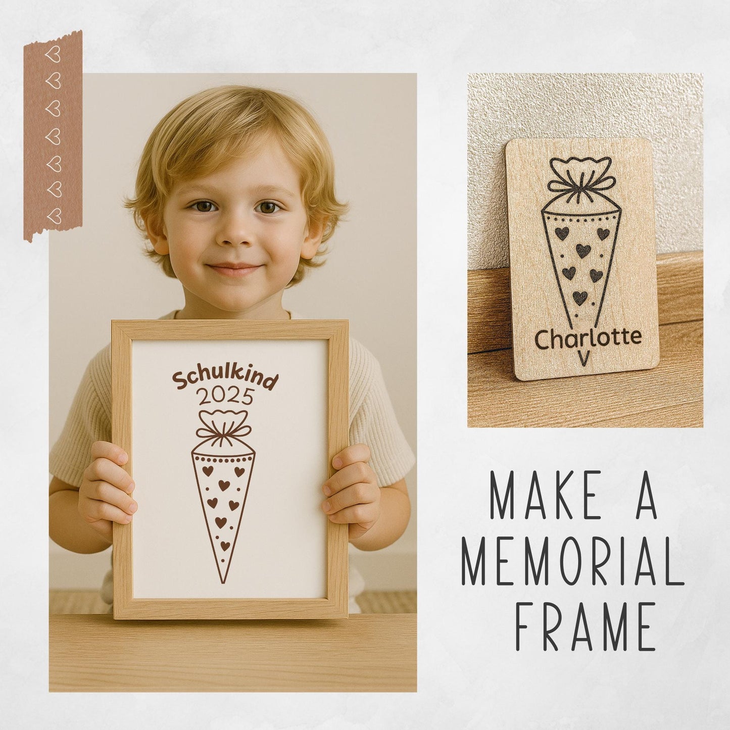 Schulkind 2025 SVG File: German School Cone, Schultüte Cutting Design